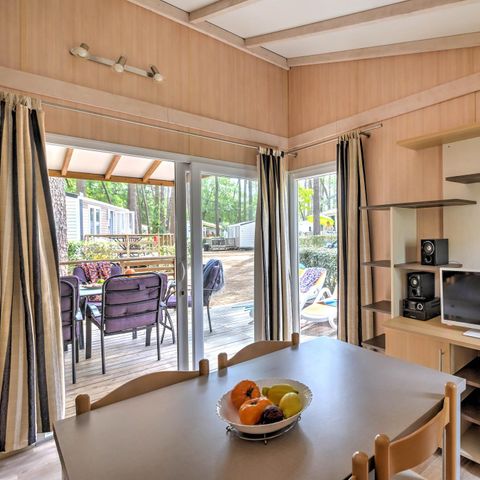 Chalet 6 personen - Comfort Cottage met airco - 3 slaapkamers - COMFORT MET AIRCO - 32 tot - 42 m² - Airco - TV - Vaatwasser - Plancha