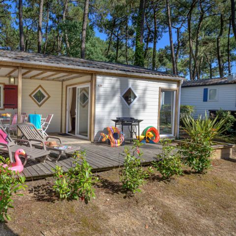Chalet 4 personen - Comfort Cottage met airco - 2 slaapkamers - COMFORT CLIM - 32 tot - 43 m² - Airco - Tv - Vaatwasser - Plancha