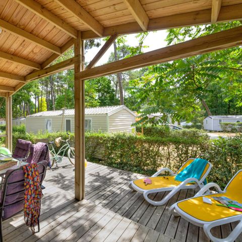 Chalet 4 personen - Comfort Cottage met airco - 2 slaapkamers - COMFORT CLIM - 32 tot - 43 m² - Airco - Tv - Vaatwasser - Plancha