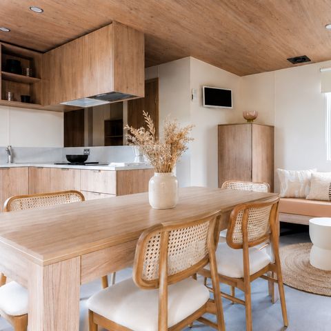 Stacaravan 6 personen - Cocoon - 3 slaapkamers - 2 badkamers - PREMIUM+ - 40 m² - Spa - Airco - Tv - Wasmachine - Plancha - Overdekt terras - Reispakket