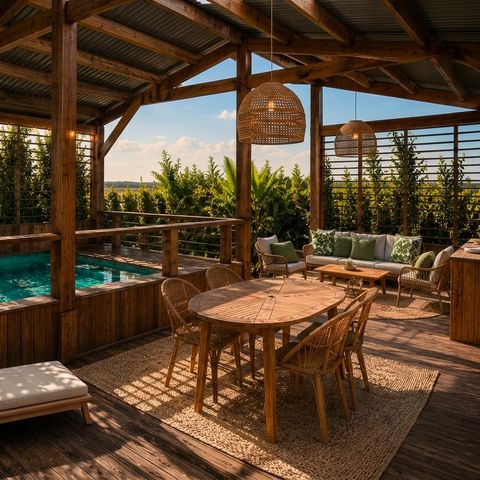Stacaravan 4 personen - Lagoon - 2 slaapkamers - PREMIUM+ - 31 m² - Minibad - Airco - Overdekt terras van 70 m² - TV-pakket ‘Travel’
