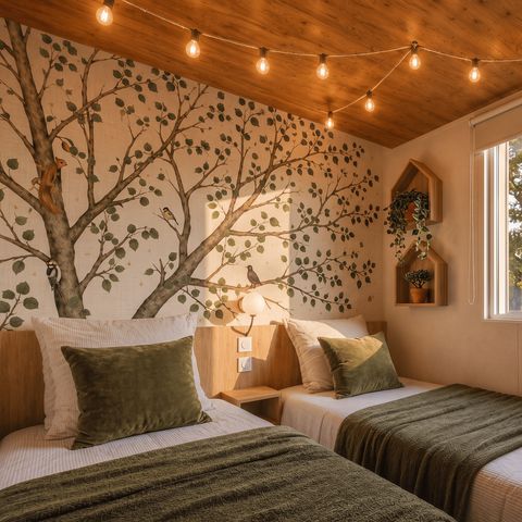 Stacaravan 4 personen - Lagoon - 2 slaapkamers - PREMIUM+ - 31 m² - Minibad - Airco - Overdekt terras van 70 m² - TV-pakket ‘Travel’