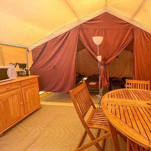 Safaritent 4 personen - Canvas & houten tent, zonder sanitair