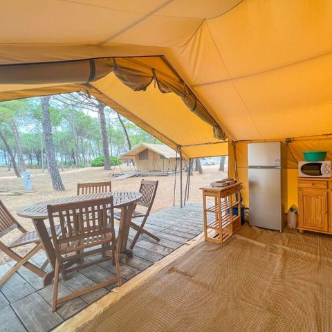 Safaritent 4 personen - Canvas & houten tent, zonder sanitair
