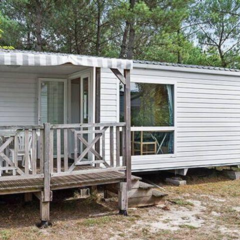 Stacaravan 4 personen - Stacaravan | Comfort | 2 Slaapkamers | 4 Pers. | Single terras