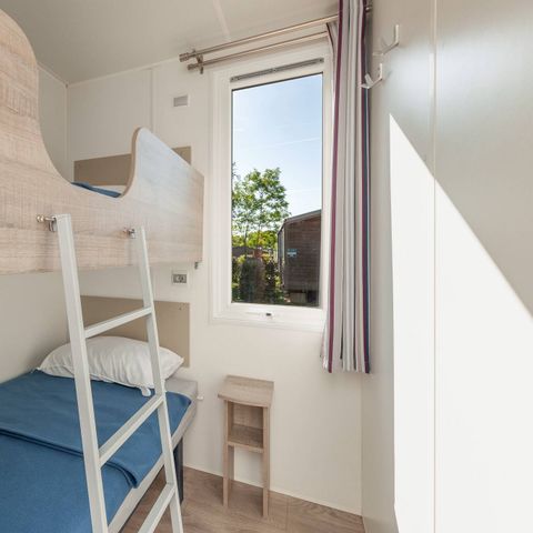 Stacaravan 6 personen - Comfort | 3 slaapkamers | 6 pers | Enig terras | 1 badkamer | Airconditioning