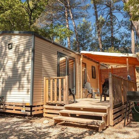 Stacaravan 6 personen - Comfort | 3 slaapkamers | 6 pers | Verhoogd terras | 1 badkamer | Airconditioning | TV