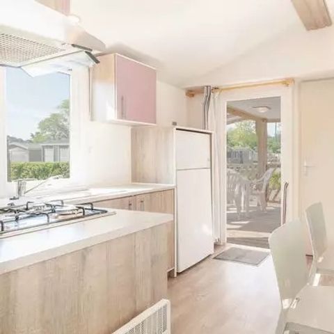 Stacaravan 6 personen - Comfort | 3 slaapkamers | 6 pers. | Terras Lounge | Airconditioning