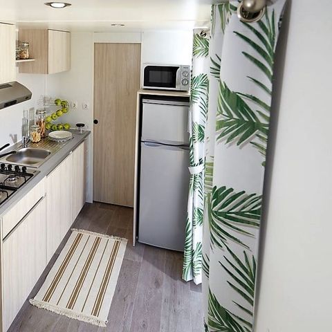 Stacaravan 5 personen - COMFORT - 2 slaapkamers met airconditioning + TV