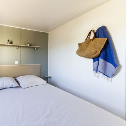 Stacaravan 5 personen - COMFORT - 2 slaapkamers met airconditioning + TV