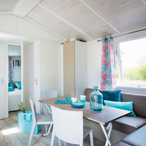 Stacaravan 7 personen - COMFORT - 3 slaapkamers met airconditioning + TV