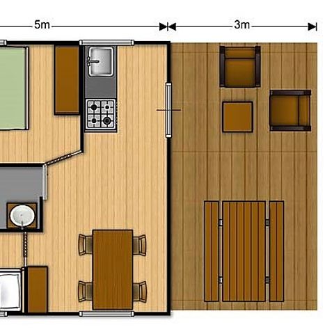 Safaritent 4 personen - SAFARI - 2 slaapkamers