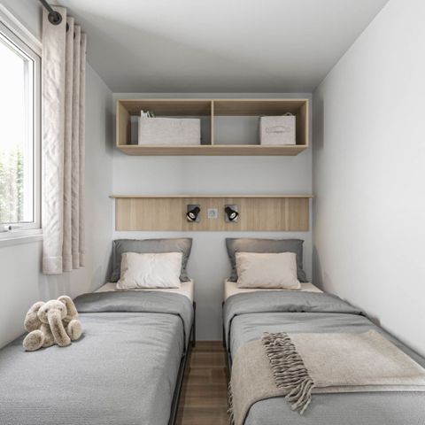 Stacaravan 5 personen - COMFORT - 2 slaapkamers met airconditioning + TV - 2025