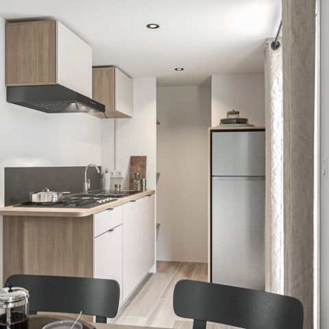 Stacaravan 5 personen - COMFORT - 2 slaapkamers met airconditioning + TV - 2025