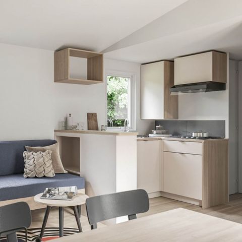Stacaravan 8 personen - PREMIUM - 3 slaapkamers met airconditioning +TV+ Gaskookplaat + 2 badkamers - 2026