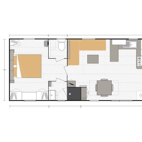 Stacaravan 6 personen - Excellence 2 slaapkamers (6 personen)