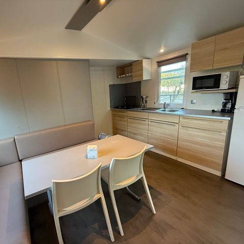 Stacaravan 6 personen - Grand confort Tamaris 6 personen - 3 slaapkamers, airconditioning, televisie