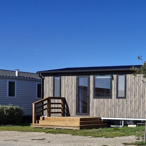 Stacaravan 4 personen - Premium Roseau - 2 slaapkamers, airconditioning, televisie, vaatwasser, verwarmd handdoekenrek en Kluis