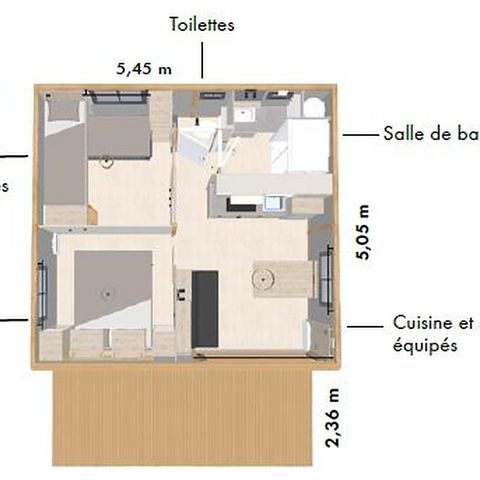 Chalet 4/5 personen - Héron