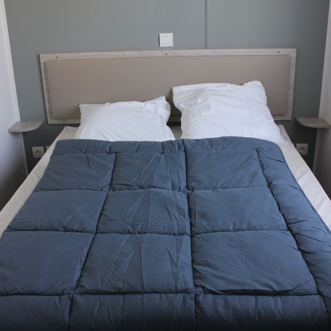 Stacaravan 8 personen - Stacaravan Eva 40 - 4 kamers 1 badkamer - 40m² + half overdekt terras