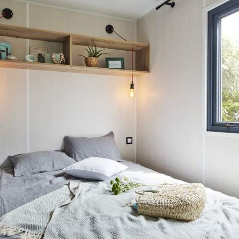 Stacaravan 4 personen - Cabane Surfer 2 slaapkamers - 25 m² + halfoverdekt terras