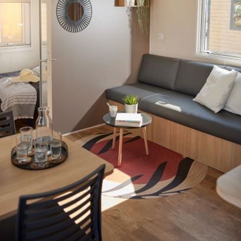 Stacaravan 4 personen - Nest 29 - 2 slaapkamers 30 m² + halfoverdekt terras