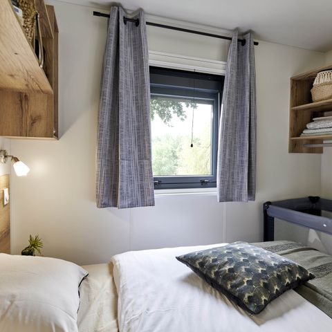 Stacaravan 4 personen - Stacaravan Lodge 77 Confort plus 2 kamers - 30 m² + halfoverdekt terras