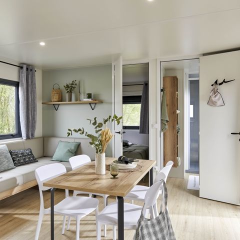 Stacaravan 4 personen - Stacaravan Lodge 77 Confort plus 2 kamers - 30 m² + halfoverdekt terras