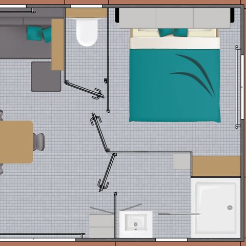 Stacaravan 5 personen - Presta+ (Clim+Tv)