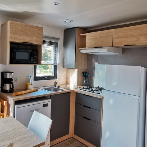 Stacaravan 12 personen - PRESTA+ Stam 6 slaapkamers 2badkamer 60m² TV + airconditioning