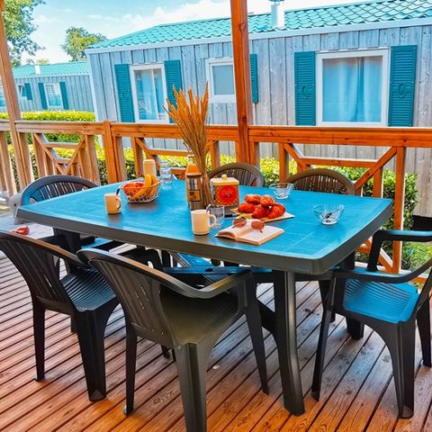 Stacaravan 9 personen - PRESTA+ 4 kamers 40m² TV + airconditioning