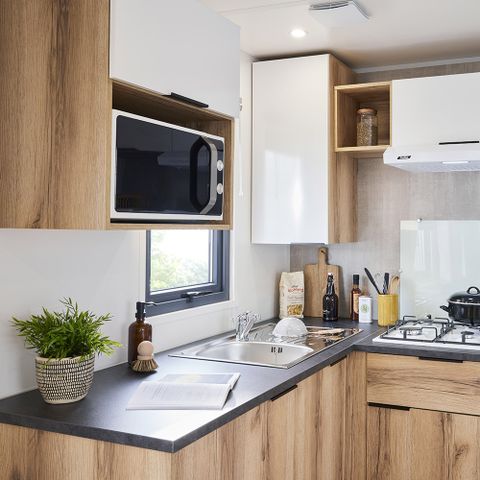 Stacaravan 5 personen - PRESTA+Kids 2 kamers 29m² TV + airconditioning