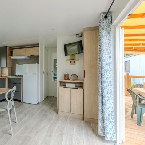 Stacaravan 5 personen - PRESTA+Kids 2 kamers 29m² TV + airconditioning