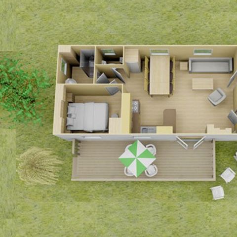 Stacaravan 8 personen - Comfort XL | 3 slaapkamers | 6/8 pers. | Terras met lift, niet overdekt