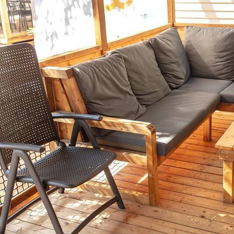 Stacaravan 6 personen - Premium | 3 slaapkamers | 6 pers | Terras Lounge | Airconditioning | TV