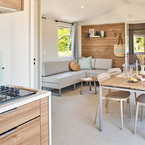 Stacaravan 6 personen - Mobile-home | Comfort | 2 Slaapkamers | 4/6 Pers. | Verhoogd terras | Airconditioning.