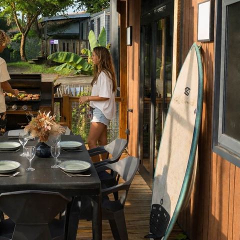 Stacaravan 6 personen - Stacaravan LUXE JARA met spa 6 personen