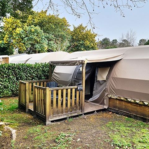 Glampingtent 8 personen - Ontdekkingsreizigerstent | 4 slaapkamers | 6/8 personen | Zonder badkamer