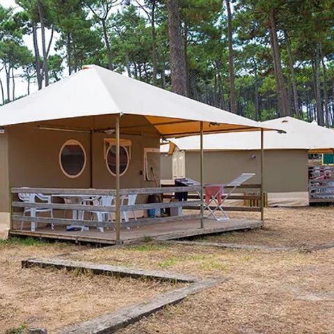 Tent van canvas en hout 5 personen - Lodge LG5S