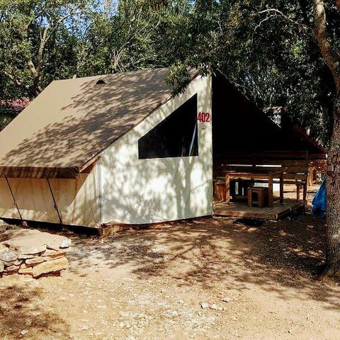 Glampingtent 4 personen - 2 kamers - geen sanitair