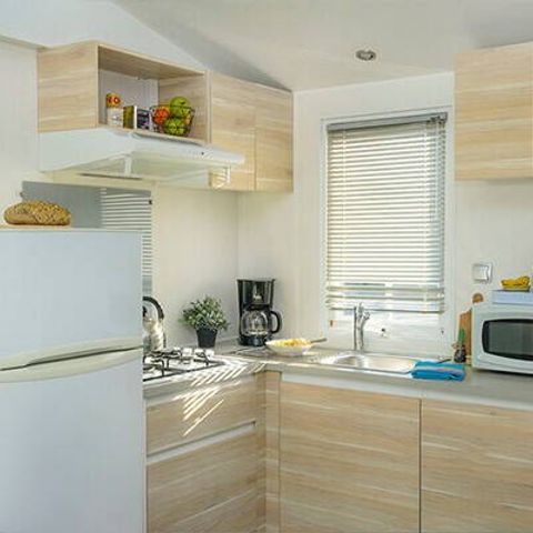 Stacaravan 6 personen - Mobile-home | Comfort | 2 Slaapkamers | 4/6 Pers. | Single terras | Air-con.