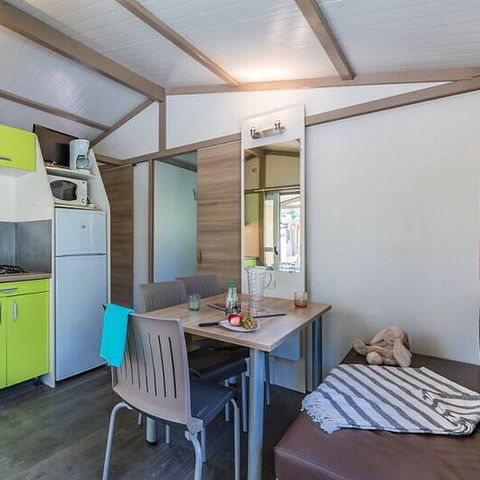 Chalet 6 personen - Chalet | Comfort | 3 Slaapkamers | 6 Pers. | Verhoogd terras | 1 Badkamer | Airconditioning.