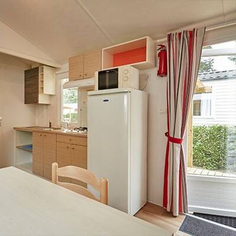 Stacaravan 2 personen - Mobile-home | Klassiek | 1 Slaapkamers | 2 Pers. | Verhoogd terras | 1 badkamer | TV