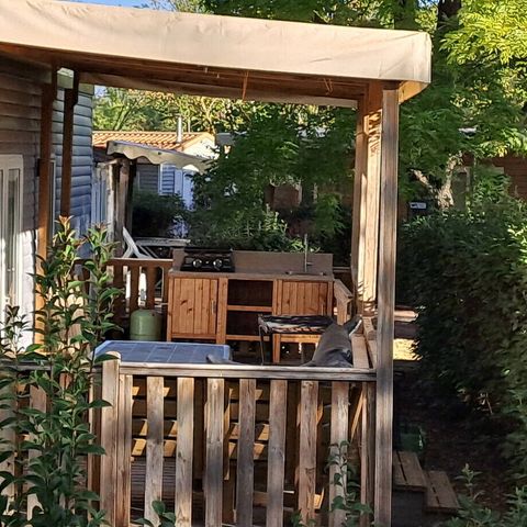 Stacaravan 6 personen - Premium Exclusief | 3 Slaapkamers | 6 Pers | Lounge Terras | Buitenkeuken | 1 Badkamer | Airconditioning | TV