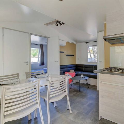 Stacaravan 6 personen - Premium Exclusief | 3 Slaapkamers | 6 Pers | Lounge Terras | Buitenkeuken | 1 Badkamer | Airconditioning | TV