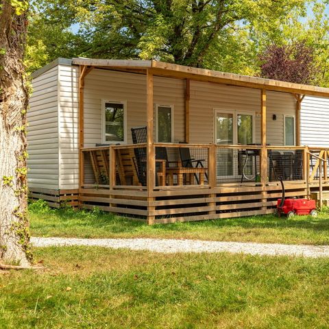 Stacaravan 8 personen - Stacaravan | Comfort | 4 Slaapkamers | 8 Pers. | Terras Lounge | Buitenkeuken