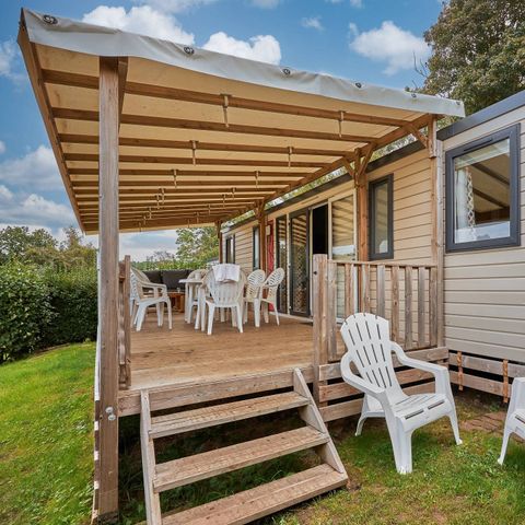 Stacaravan 4 personen - Stacaravan | Premium Exclusief | 2 Slaapkamers | 4 Pers | Terras Lounge | Airconditioning | TV