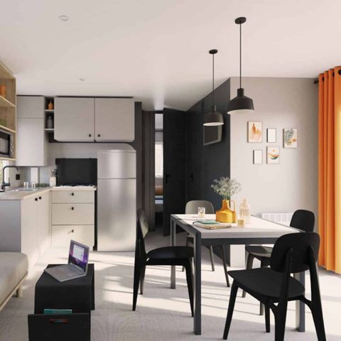 Stacaravan 8 personen - Mobile-home | Comfort | 4 slaapkamers | 8 pers. | Verhoogd terras | Buitenkeuken | 2 badkamers | Airconditioning.