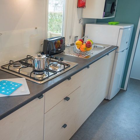 Stacaravan 4 personen - Klassiek | 2 Slaapkamers | 4 Pers. | Single terras