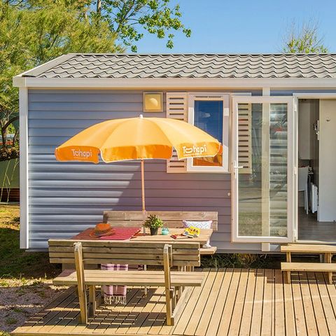 Stacaravan 4 personen - Klassiek | 2 Slaapkamers | 4 Pers. | Single terras